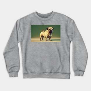 Pug dog portrait Crewneck Sweatshirt